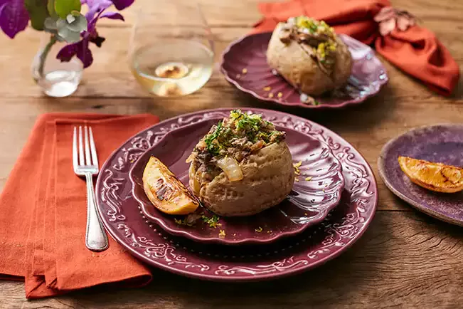 Receita de Batata assada no micro-ondas com sardinha
