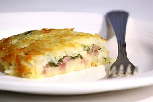 Receita de Batata rosti com agrião