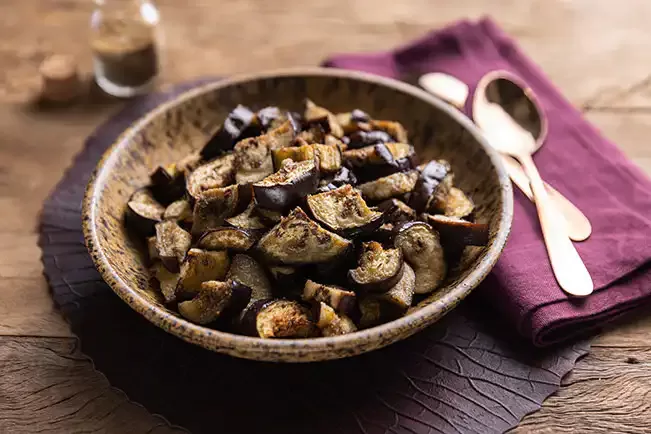 Receita de Berinjela assada com cominho