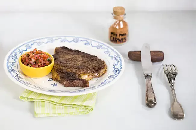 Receita de Bife grelhado com vinagrete