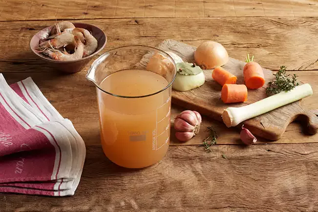 Receita de Caldo de camarão