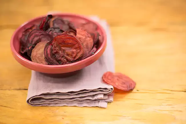 Receita de Chips de beterraba