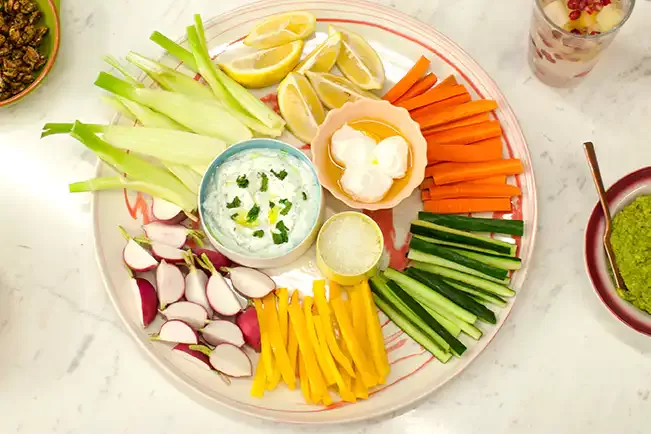 Receita de Crudités de legumes