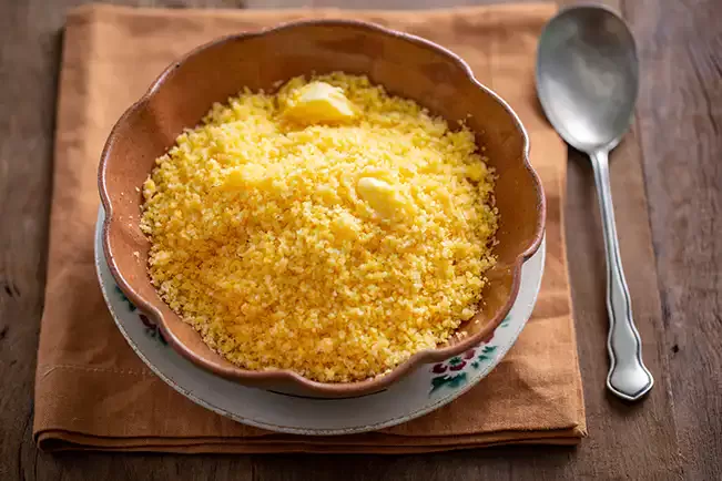 Receita de Cuscuz de milho para café da manhã