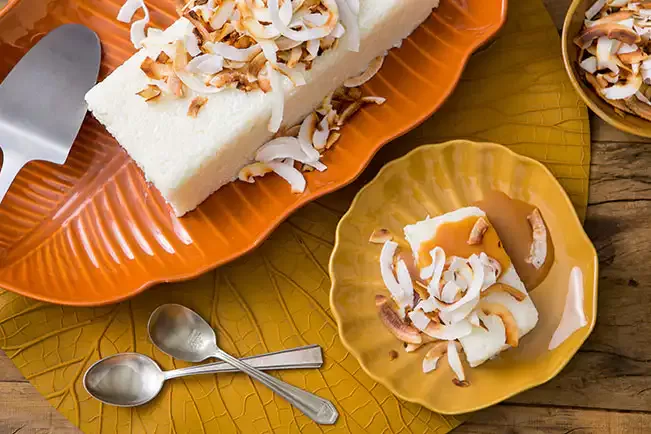 Receita de Cuscuz de tapioca com calda de coco queimado