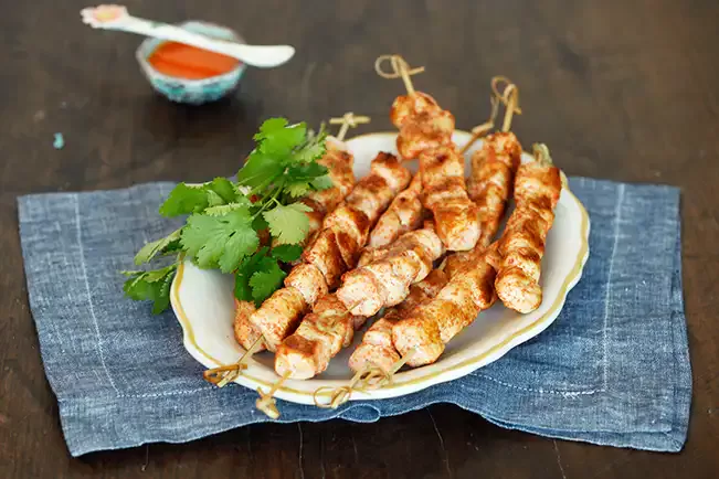 Receita de Espetinhos de frango