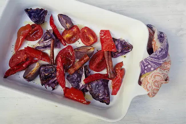 Receita de Legumes vermelhos assados