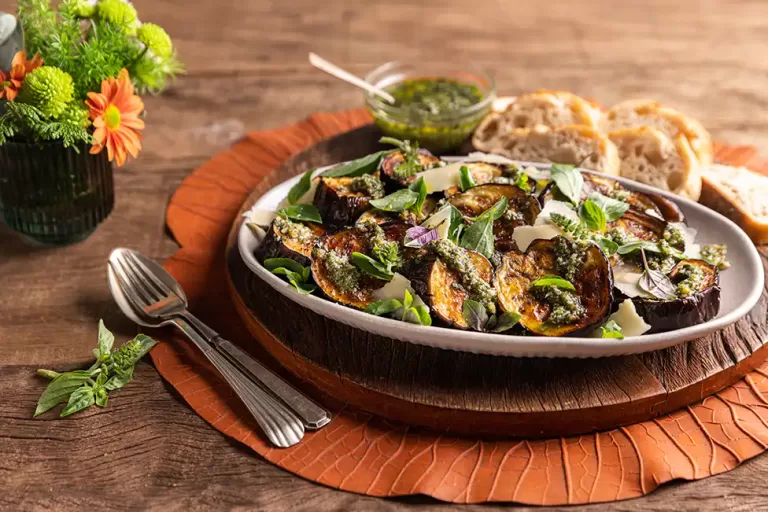 Receita de Medalhão de berinjela com pesto na Air Fryer Oven da Rita Lobo