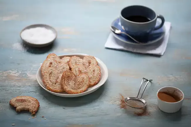 Receita de Palmier com canela