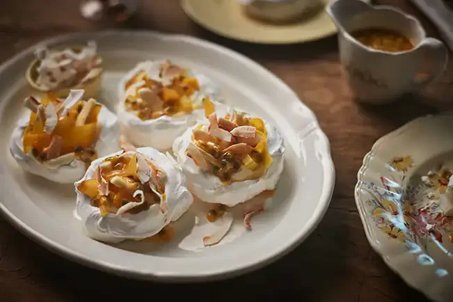 Receita de Pavlova tropical