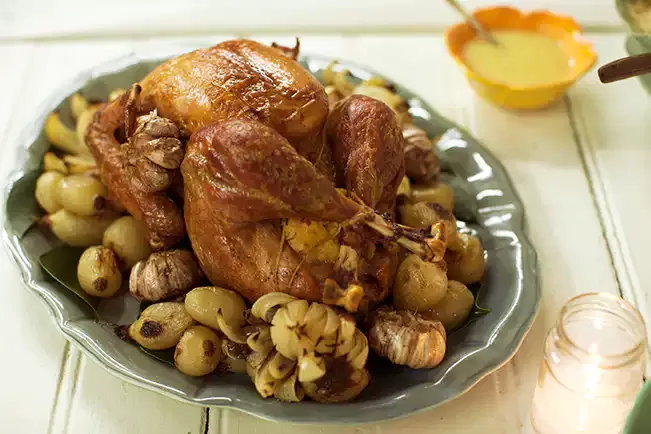 Receita de Peru de Natal com recheio de abacaxi
