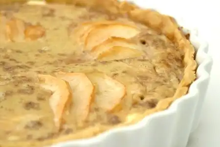 Quiche de roquefort e nozes