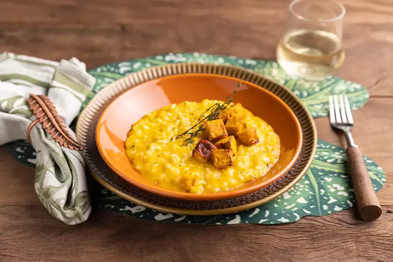 Receita de Risoto de abóbora assada para um