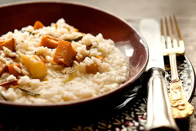 Receita de Risoto de abóbora e sálvia