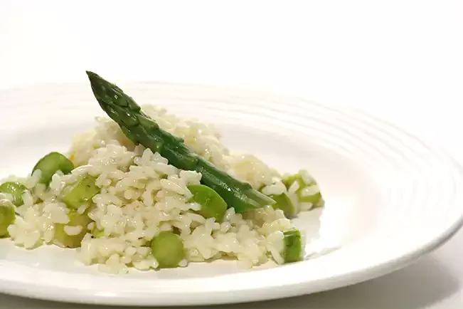 Receita de Risoto de aspargos e parmesão