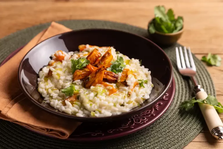 Receita de Risoto de queijo com cenoura assada na Air Fryer da Rita Lobo