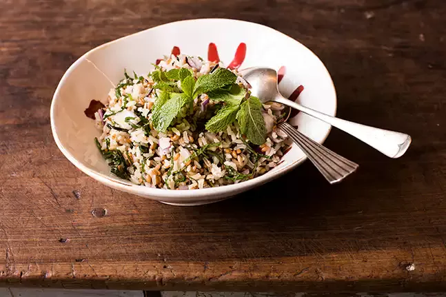 Receita de Salada de arroz sete cereais