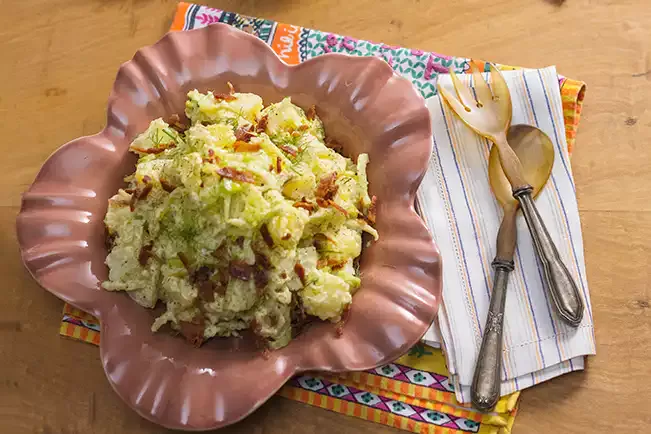 Receita de Salada de batatas e erva-doce com maionese caseira