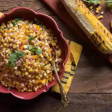 Salada de milho grelhado