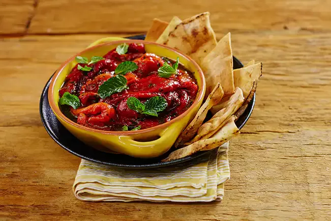 Receita de Salada de pimentão marinado com hortelã