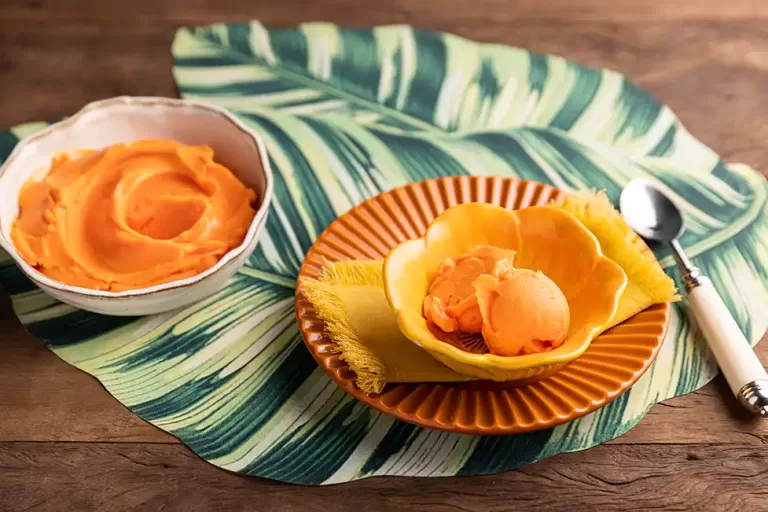 Receita de Sorvete de mamão