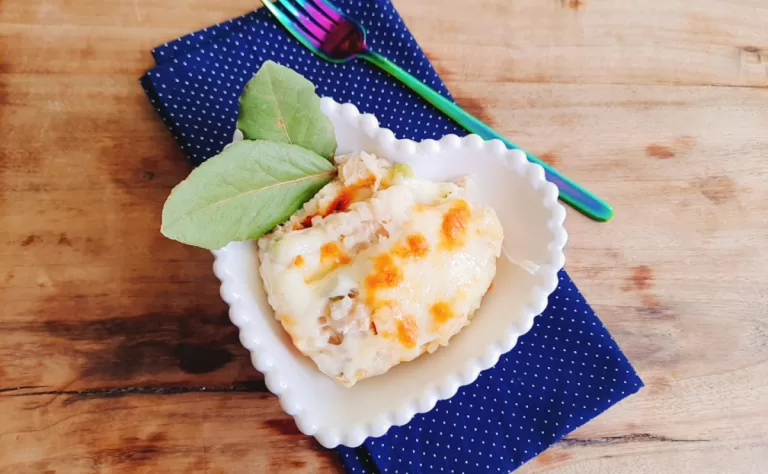 Receita de Arroz de forno cremoso com atum