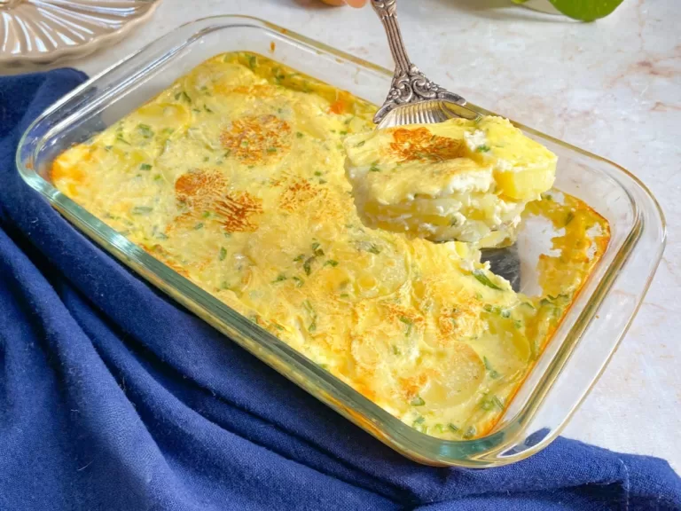 Receita de Batata gratinada com creme de leite
