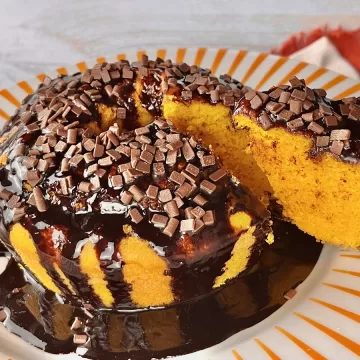 Bolo de cenoura na airfryer