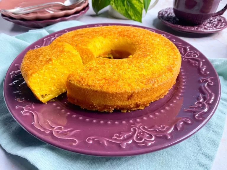 Receita de Bolo de flocão de milho