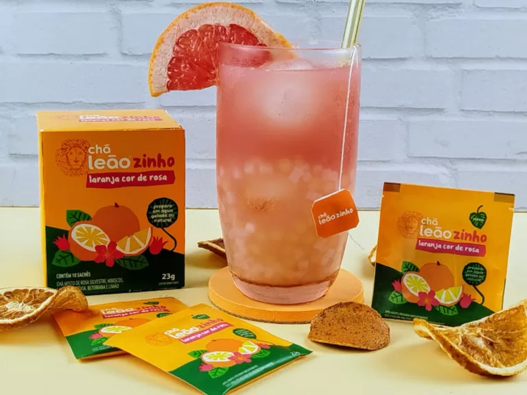 Receita de Bubble Tea de Chá Laranja Cor de Rosa