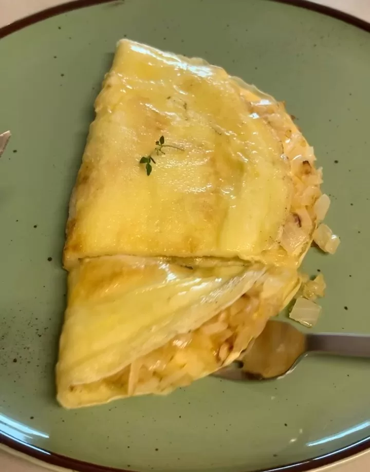 Receita de Crepioca de queijo com cebola