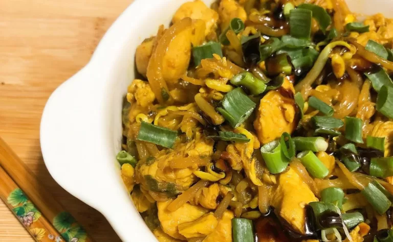 Receita de Frango com moyashi