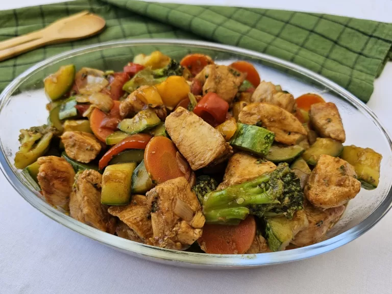 Receita de Frango xadrez simples e light