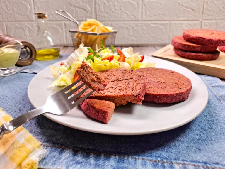 Receita de Hambúrguer vegano de beterraba