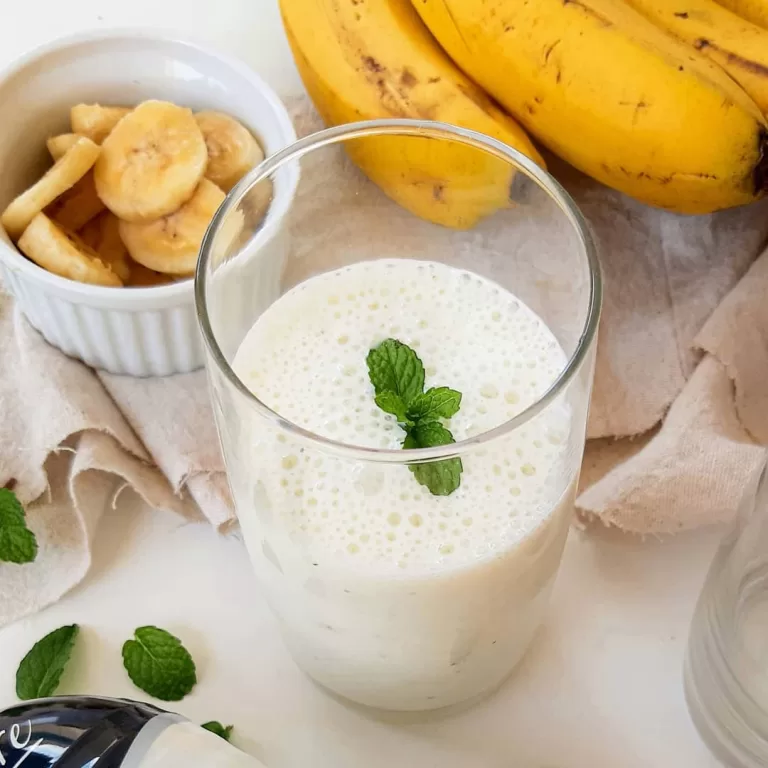 Receita de Kefir com banana e hortelã 