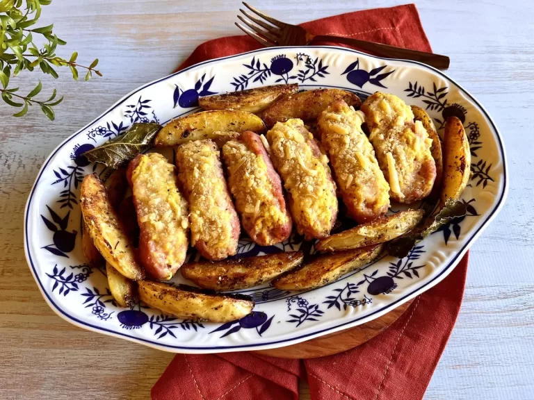 Receita de Linguiça recheada no forno