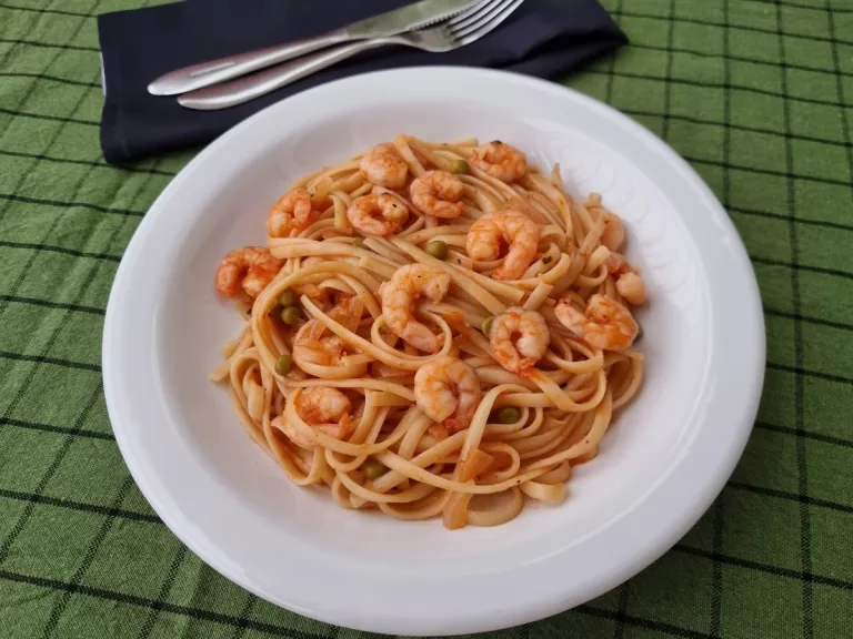 Receita de Macarrão com camarão