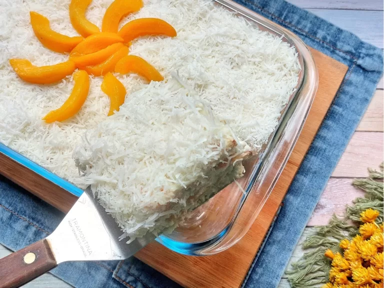 Receita de Pavê de pêssego com bolacha maisena