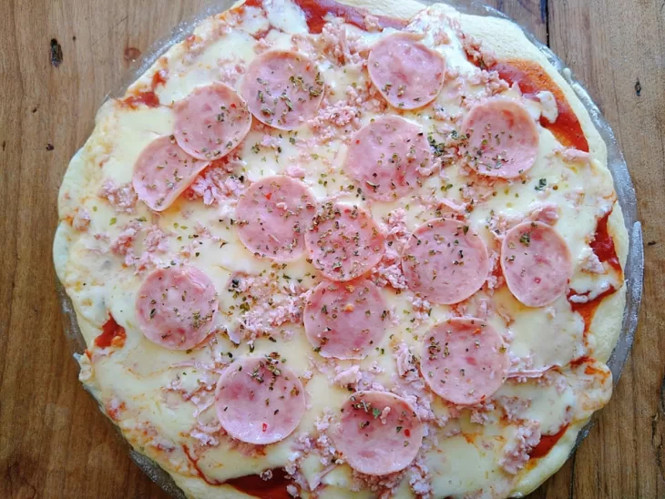 Receita de Pizza rápida de micro-ondas