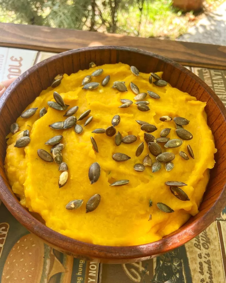 Receita de Purê de abóbora com gorgonzola