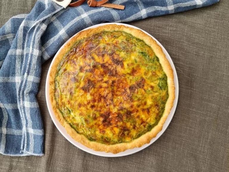 Receita de Quiche de espinafre com queijo