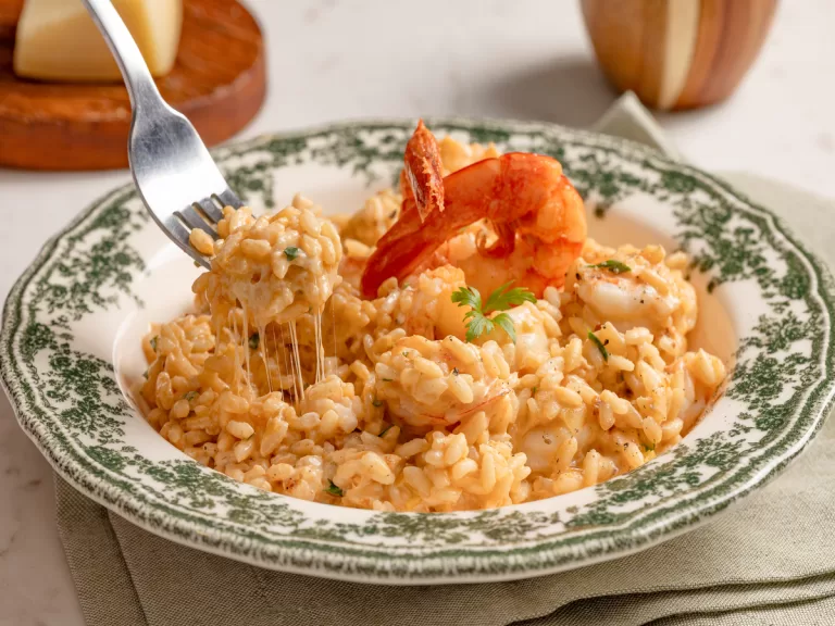 Receita de Risoto de camarão cremoso
