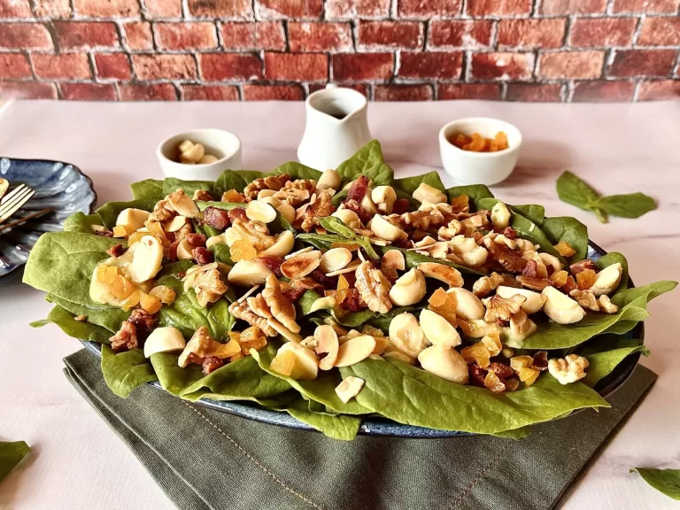 Receita de Salada de espinafre com bacon