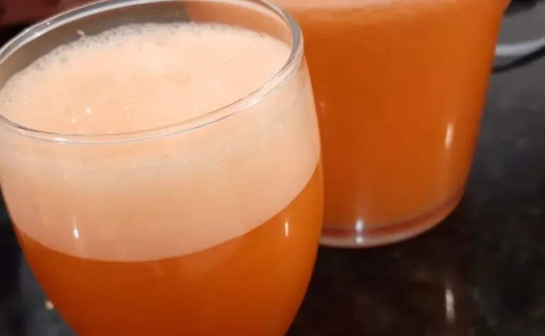 Receita de Suco de laranja e cenoura